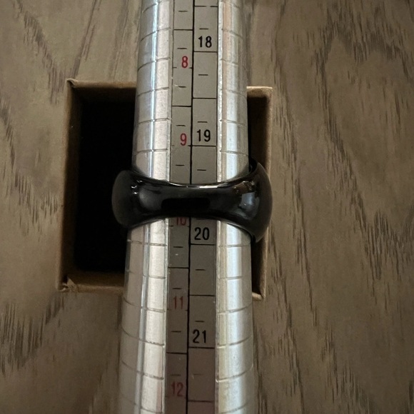 14K Yellow Gold Blue Quartz & Black Onyx Statement Ring Size 10 - Picture 5 of 10